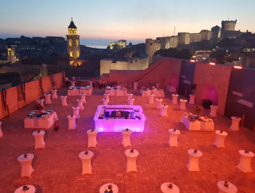 Event set up on Revelin Fort in Dubrovnik