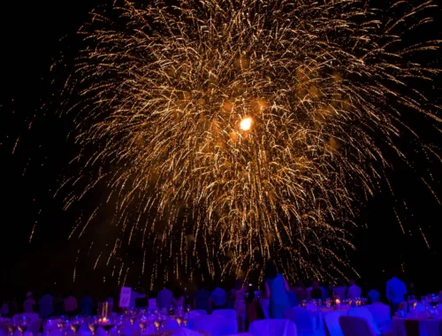 Firework at gala dinner
