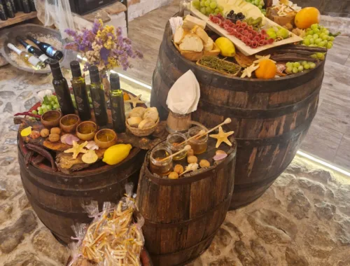 Local food served in traditional "konoba" at incentives in Dubrovnik